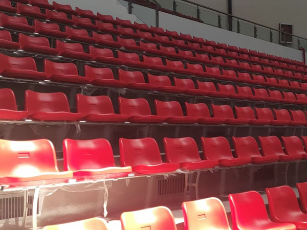 Fixed bleacher seats